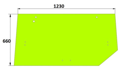 Szyba tylna do ciągnika Case 240875A1