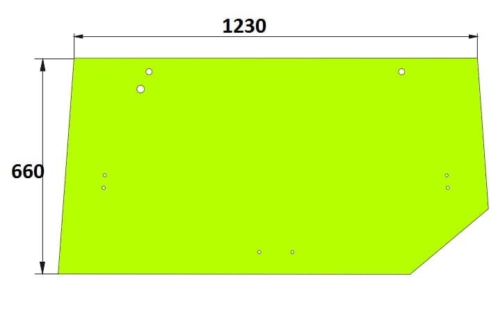 Szyba tylna do ciągnika Case 240875A1