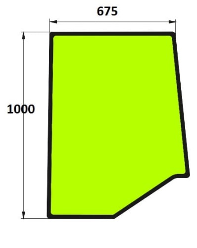 Szyba drzwi lewe do ciągnika Case 1340194C1