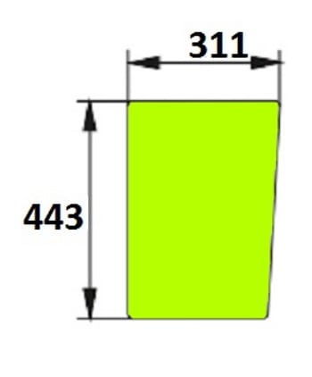 Szyba przednia dolna do ciągnika Renault 7700007098