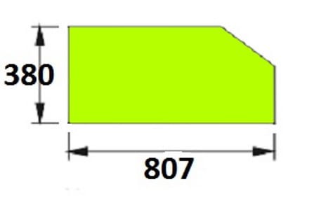 Szyba tylna dolna do ciągnika Renault 7700007530