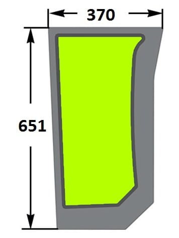 szyba przednia dolna lewa do ciągnika New Holland - 82011531