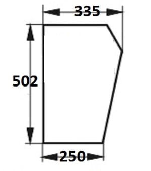 szyba przednia dolna do ciągnika Case - 3223749R1