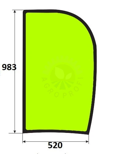 Szyba boczna lewa minikoparka JCB 827/80284