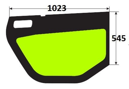 Szyba drzwi dolna ładowarka teleskopowa MANITOU 746743