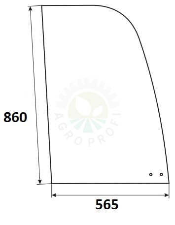 Szyba boczna prawa przednia przesuwna minikoparka JCB 331/31222, 332/G0503
