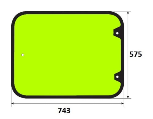 Szyba tylna ładowarka teleskopowa JCB 332/G0480