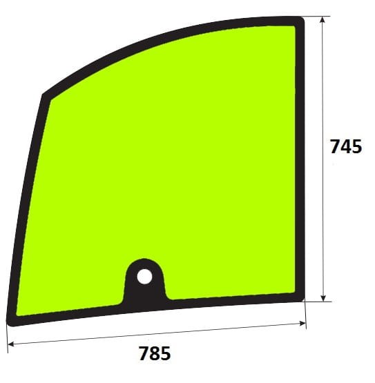 Szyba drzwi górna ładowarka teleskopowa CLASS 0013007840