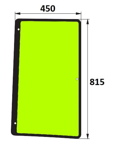 Szyba boczna prawa do ciągnika John Deere R96193