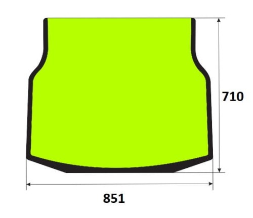 Szyba przednia dolna minikoparka JCB 827/80358