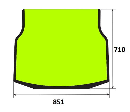 Szyba przednia dolna minikoparka JCB 827/80358