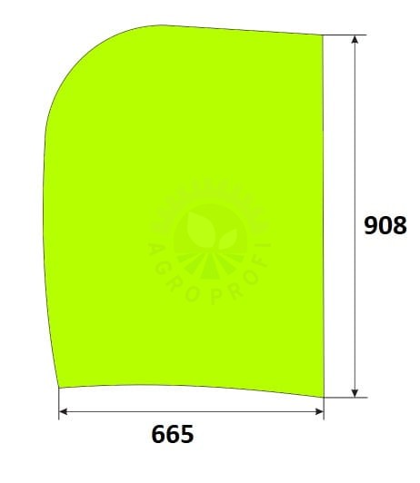 Szyba boczna prawa stała minikoparka JCB 827/80363