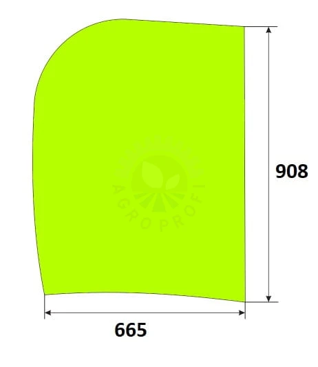 Szyba boczna prawa stała minikoparka JCB 827/80363