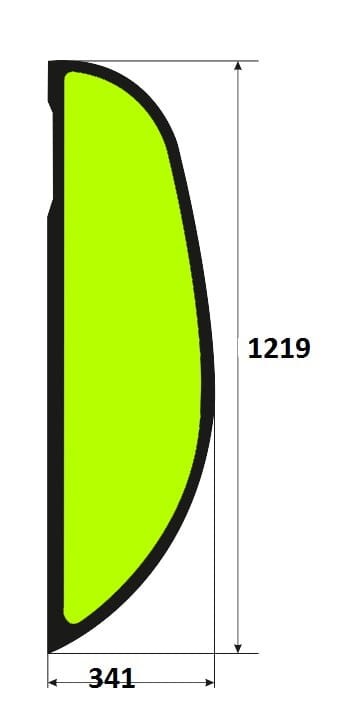 Szyba boczna lewa koparka gąsienicowa, kołowa, minikoparka JCB 827/80219