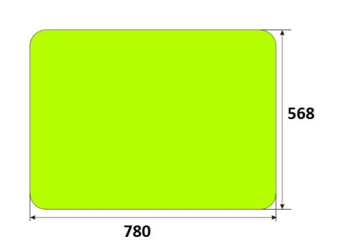 Szyba tylna koparka gąsienicowa, kołowa, minikoparka JCB 827/80218