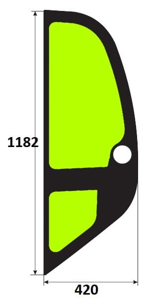 Szyba boczna lewa ładowarka teleskopowa MANITOU 601328