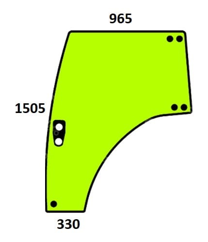 Szyba drzwi lewe do ciągnika Landini, McCormick 4218159M2