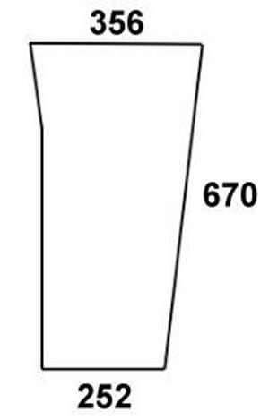 szyba przednia dolna do ciagnika Massey Ferguson  - 3475995M1