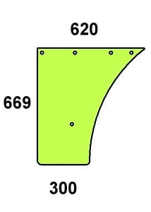 Szyba drzwi dolna do ciągnika Fendt - 297810030510