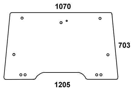 szyba przednia do ciągnika Massey Ferguson - 3806580M4