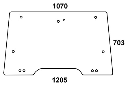 szyba przednia do ciągnika Massey Ferguson - 3806580M4