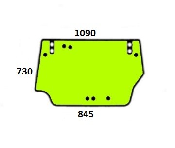 Szyba tylna do ciągnika Landini, McCormick 3674697M2