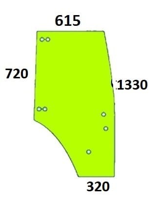 Szyba drzwi prawe do ciągnika Fendt - F329810030150