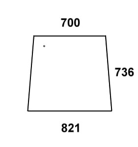 Szyba przednia do ciągnika Fendt - 166810040100