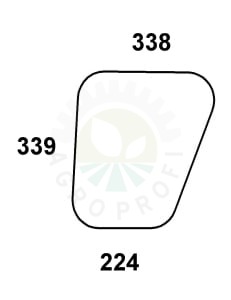 Szyba drzwi dolna do ciągnika Fendt - 166810030110