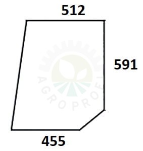 Szyba drzwi górna do ciągnika Fendt - 166810030100