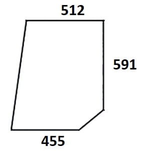 Szyba drzwi górna do ciągnika Fendt - 166810030100