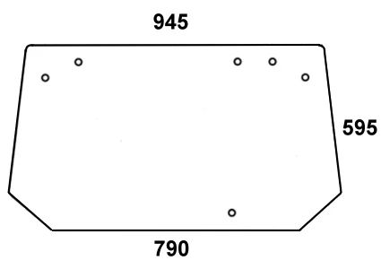 Szyba tylna do ciągnika Deutz-Fahr 04401524, 04368216
