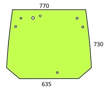 Szyba tylna do ciągnika Fendt - 210812050010