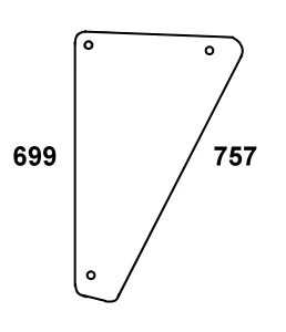 szyba przednia dolna do ciągnika Deutz-Fahr - 04312039