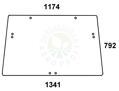 szyba przednia do ciągnika John Deere L78726