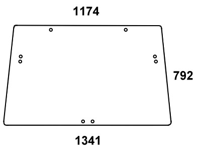szyba przednia do ciągnika John Deere L78726