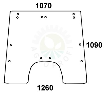 szyba przednia do ciągnika John Deere AL71287