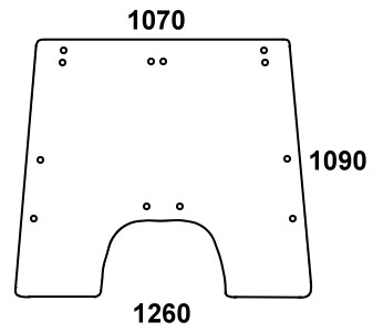 szyba przednia do ciągnika John Deere AL71287