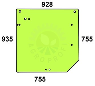 Szyba tylna do ciągnika Renault, Claas Ares, Atles, Arion - 7700048325, 7700048328