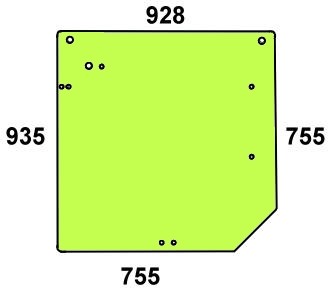 Szyba tylna do ciągnika Renault, Claas Ares, Atles, Arion - 7700048325, 7700048328