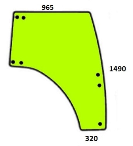 szyba drzwi prawe do ciągnika Landini, McCormick 3674695M1