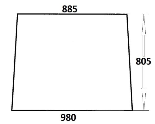 Szyba przednia do ciągnika Ursus (138)