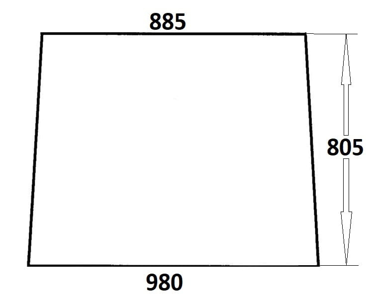 Szyba przednia do ciągnika Ursus (138)