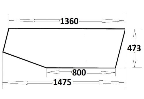 Szyba drzwi lewa, prawa do ciągnika Ursus (129)
