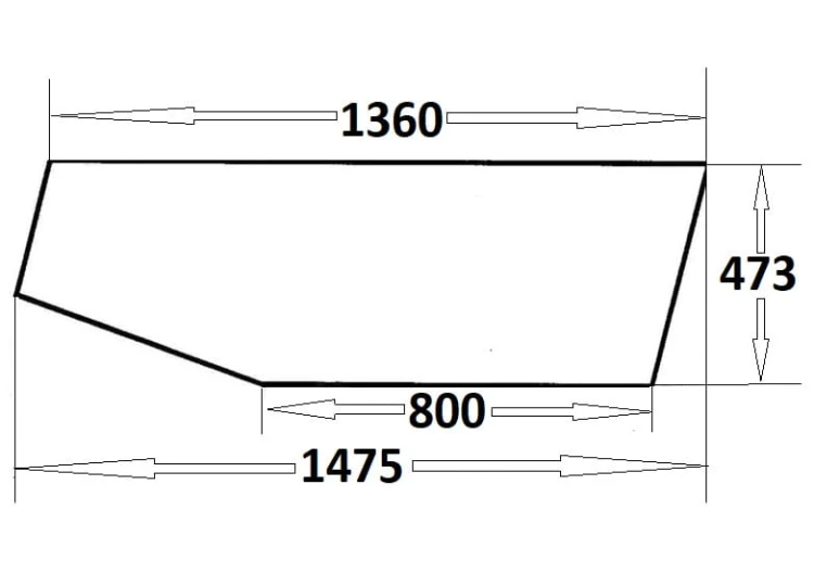 Szyba drzwi lewa, prawa do ciągnika Ursus (129)