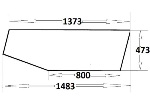 Szyba drzwi lewe, prawe do ciągnika Ursus (129a)