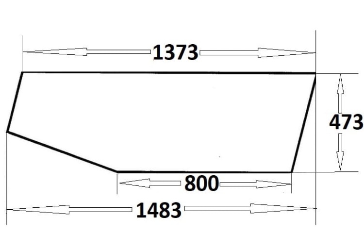 Szyba drzwi lewe, prawe do ciągnika Ursus (129a)