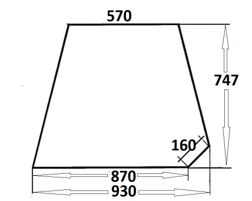 Szyba boczna lewa, prawa do ciągnika Ursus (133)