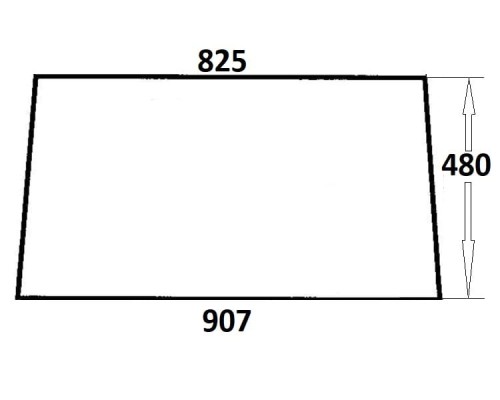 Szyba tylna do ciągnika Ursus (130a)