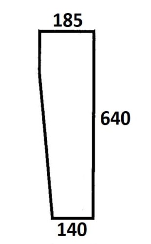 Szyba przednia dolna lewa, prawa do ciągnika Ursus (683)